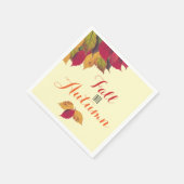 パーティーお祝い秋秋の季節の葉 スタンダードカクテルナプキン (角)