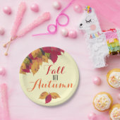 パーティーお祝い秋秋の季節の葉 ペーパープレート (パーティー)