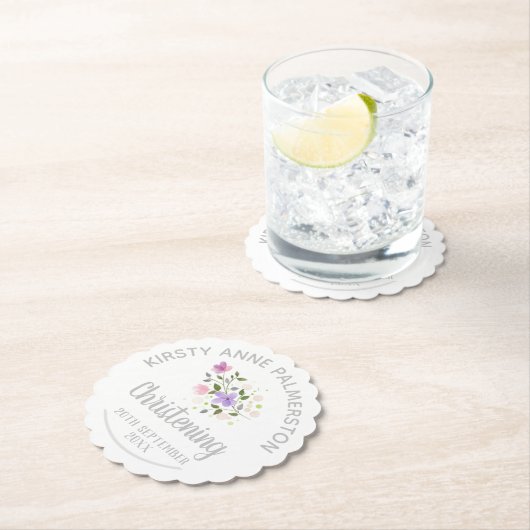 パーティーお祝い《キリスト教》洗礼式や命名式 ペーパーコースター (インサイチュ)