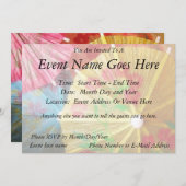 パーティーかわいらしパラソル 招待状 (正面/裏面)