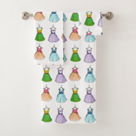 パーティーかわいらしプロムドレスヴィンテージレトロファッション バスタオルセット