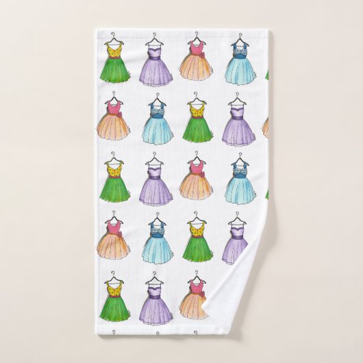 パーティーかわいらしプロムドレスヴィンテージレトロファッション バスタオルセット (ハンドタオル)