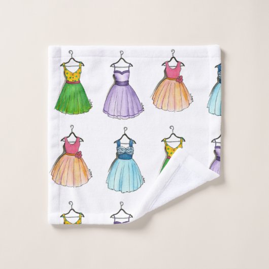 パーティーかわいらしプロムドレスヴィンテージレトロファッション バスタオルセット (ウォッシュタオル)