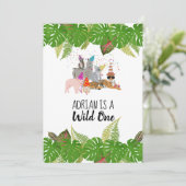 パーティーがとっても楽しいジャングルの動物たち ワイルド・ワン 招待状 (スタンド正面)