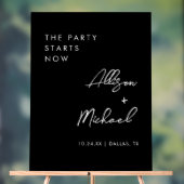 パーティーがブラック・ウェルカム結婚に向けてスタート アクリルサイン (ニュートラル)