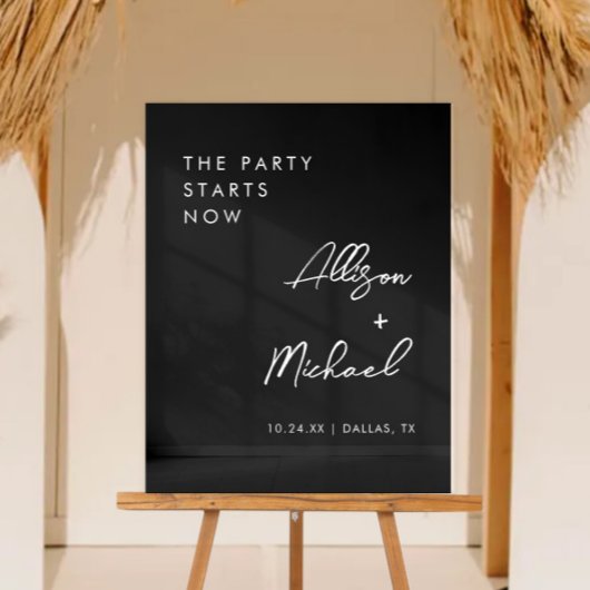 パーティーがブラック・ウェルカム結婚に向けてスタート アクリルサイン