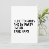 パーティーが好き、つまり昼寝が好きなの ギフト 招待状 (スタンド正面)