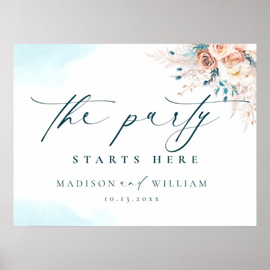 パーティーが始まるブルービーチ結婚式 ポスター (正面)