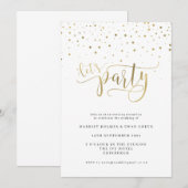 パーティーしよう！イブニング・ウェディング・レセプション招待状 招待状 (正面/裏面)