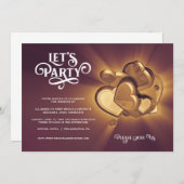 パーティーしよう ウェディング招待状 案内状 (正面/裏面)