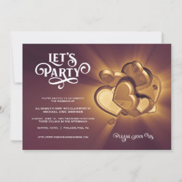 パーティーしよう ウェディング招待状 案内状