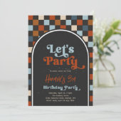 パーティーしよう！スケートボードの誕生日招待状 招待状 (スタンド正面)