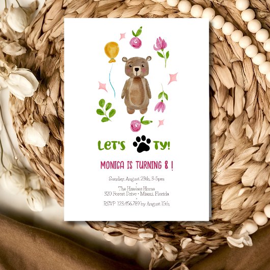 パーティーしよう！子供の誕生日パーティー 招待状