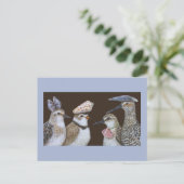 パーティーする水辺の鳥のポストカード ポストカード (スタンド正面)