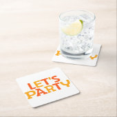 パーティーだ。 スクエアペーパーコースター (インサイチュ)