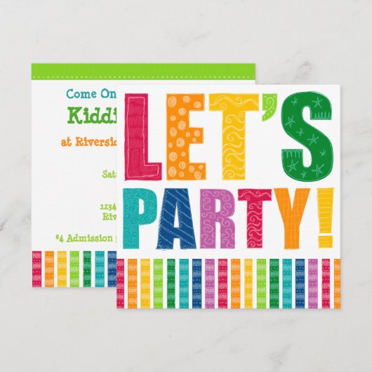 パーティーだ！ 招待状 (正面/裏面)