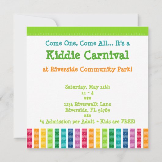 パーティーだ! 招待状 (裏面)