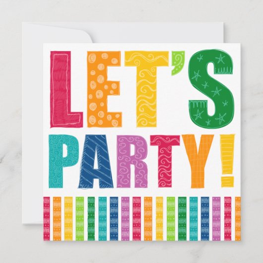 パーティーだ！ 招待状 (正面)