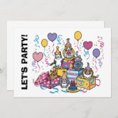 パーティーだ! 招待状 (正面/裏面)