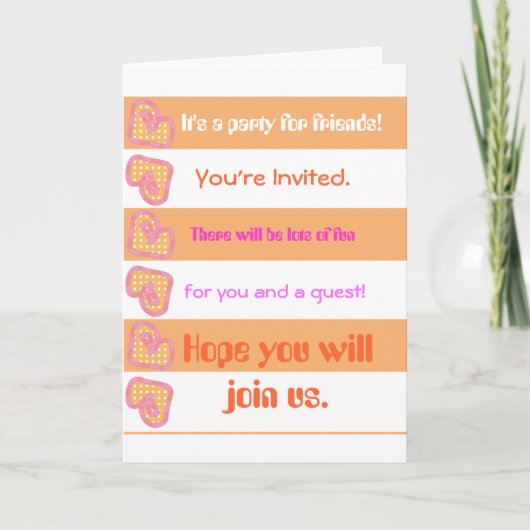 パーティーだ 招待状 (正面)