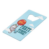 パーティーだ!浮動オポッサムバルーンのポッサム クレジットカード栓抜き (正面アングル)