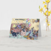 パーティーだ!誕生日スタイルカード カード (黄色い花)