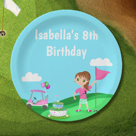 パーティーちび女子 誕生日 ゴルフパーティー ペーパープレート