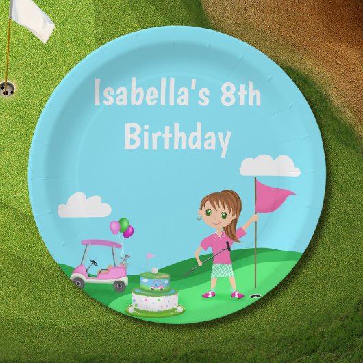 パーティーちび女子 誕生日 ゴルフパーティー ペーパープレート