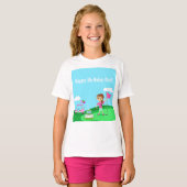 パーティーちび女子 誕生日 ゴルフパーティー Tシャツ (正面フル)