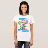 パーティーでクラッカーを鳴らすヤギ Tシャツ (正面フル)