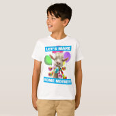 パーティーでクラッカーを鳴らすヤギ Tシャツ (正面フル)