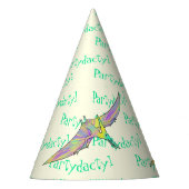 パーティーで可愛いプテロカラフルダチル恐竜 パーティーハット (正面)
