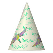 パーティーで可愛いプテロカラフルダチル恐竜 パーティーハット (左)