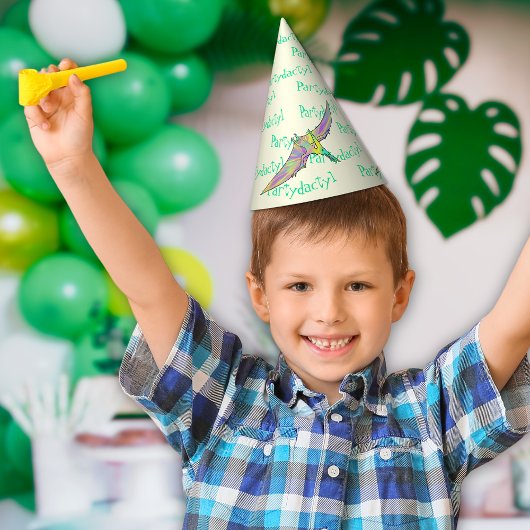 パーティーで可愛いプテロカラフルダチル恐竜 パーティーハット