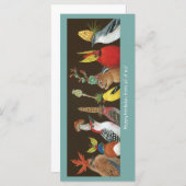 パーティーで鳥を持つ私たち全員からの誕生日 (正面/裏面)