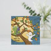 パーティーとグールハロウィーン招待状 招待状 (スタンド正面)