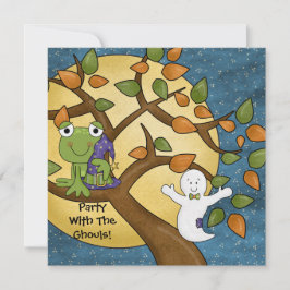 パーティーとグールハロウィーン招待状 招待状