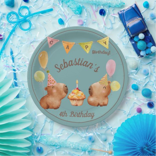 パーティーとケイピバラ ペーパープレート (パーティー)