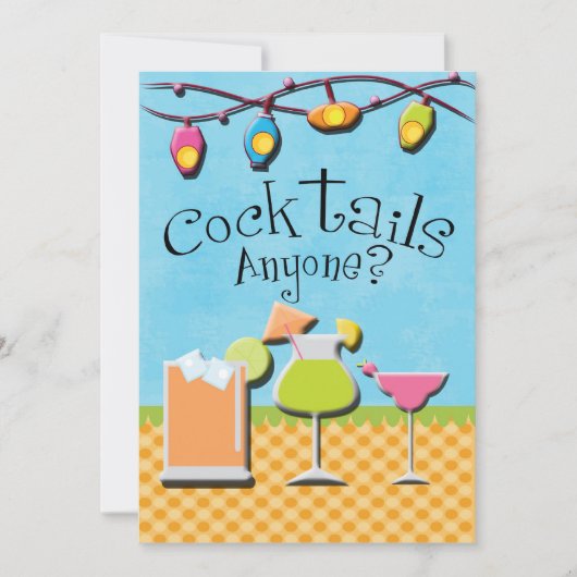 パーティーとバーベキューの招待状 招待状 (正面)