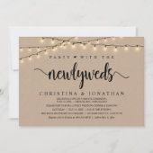 パーティーと新婚素朴達の結婚夕食 招待状 (正面)