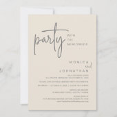 パーティーと新婚結婚達の夕食 招待状 (正面)