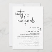 パーティーと新婚結婚達の夕食 招待状 (正面)