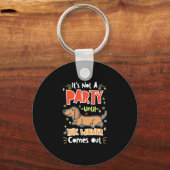 パーティーと私のダックスフント キーホルダー (正面)