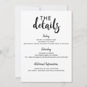 パーティーと花嫁ブライダルシャワー詳細招待状 招待状 (裏面)