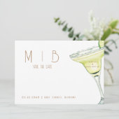 パーティーとMargarita結婚式の日付を保存 招待状 (スタンド正面)