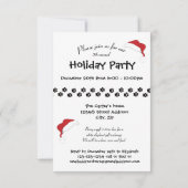 パーティーとUs Dog & Cat - 3x5ホリデーパーティ招待状 招待状 (裏面)