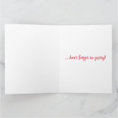 パーティーには忘れ、眠いヒッポ誕生日カード カード (内部)