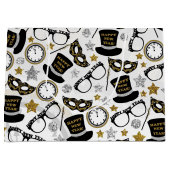 パーティーによって混合されるパターンバッグ大晦日 ラージペーパーバッグ (正面)