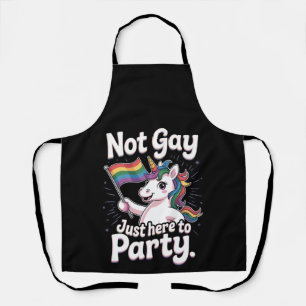 パーティーに来ただけ LGBTQ ゲイプライド アライ エプロン