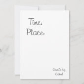 パーティーに来られるカニがあないで下さい! 招待状 (裏面)